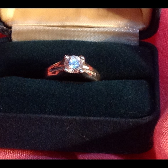 Vintage Jewelry - Vintage Sterling CZ Ring Brilliant Cut 5